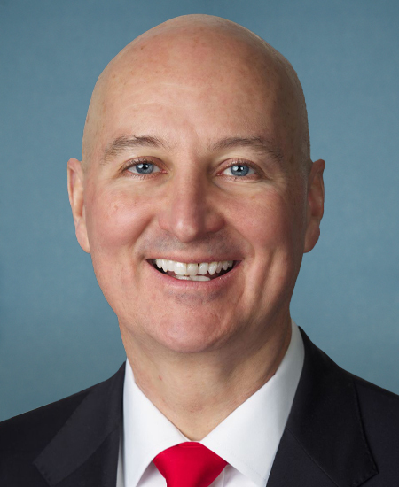 Official portrait of Pete Ricketts, Republican incumbent in the Nebraska 2026 U.S. Senate race.