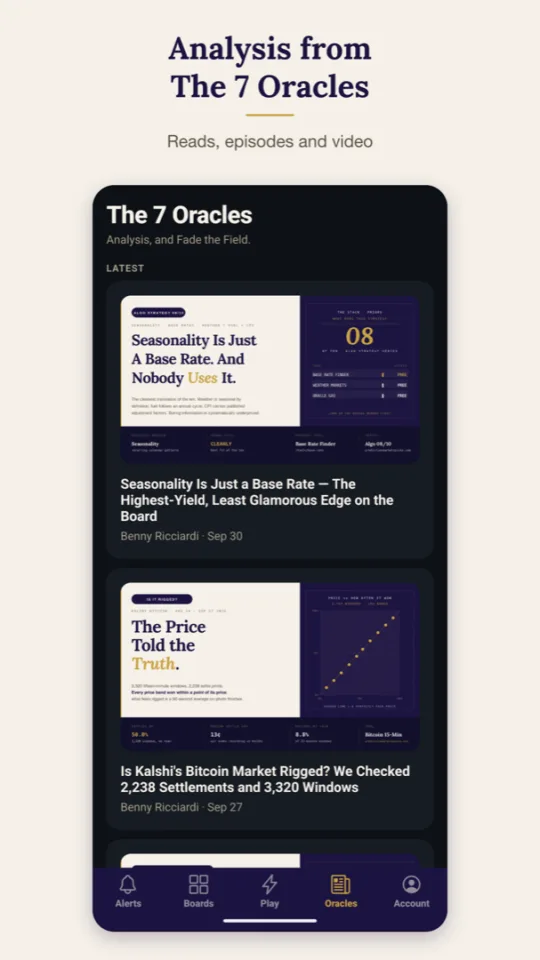 7 Oracles app analysis feed with the latest articles from The 7 Oracles